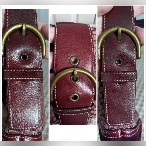 Vintage Coach Burgundy Signature Print Soho bag - Picture 16 of 16